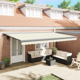 vidaXL Marchiză Retractabilă Automată Crem 500x300 cm