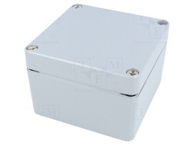 Carcasă universală aluminiu gri 124x125x81mm foto