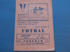 Program meci fotbal DINAMO SLATINA - CS RAMNICU VALCEA(17.03.1974) foto