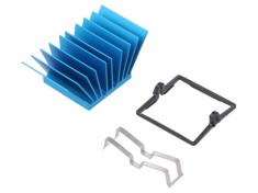 Radiator extrudat cu aripioare BGA albastru 25x25mm