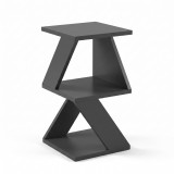 Cumpara ieftin Măsuță Laterală Albeni, Gri Antracit, 50 x 30 x 30 cm
