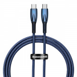 Cablu Baseus Glimmer Series Cu &icirc;ncărcare Rapidă USB-C 480Mb/s PD 100W 1m Albastru CADH000703