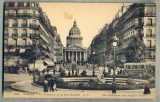 AD 510 C. P. VECHE - PARIS -LE PANTHEON ET LA RUE SOUFFLOT -FRANTA-ANIMATIE