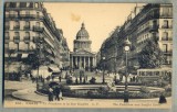 AD 510 C. P. VECHE - PARIS -LE PANTHEON ET LA RUE SOUFFLOT -FRANTA-ANIMATIE, Circulata, Printata