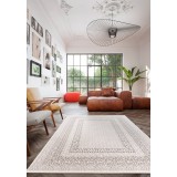 Covor Premium Belgian Model Elis 48833-866, Marime 80 x 150 cm, Crem, Antialergic, Polipropilena, Living, Dormitor, Sufragerie, Birou
