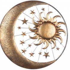 Decoratiune pentru perete din metal Soare, Luna si Stele 71 cm