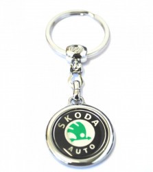 Breloc Premium metal inoxidabil compatibil Skoda foto