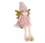 Cumpara ieftin Figurina Inger Girl din portelan si picioare flexibile textil 20x9x31 cm