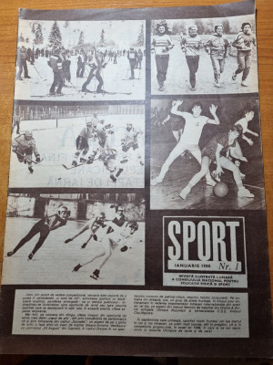 sport ianuarie 1988-aurelia dobre,daniela silivas,hagi,lacatus,balint,belodedici foto