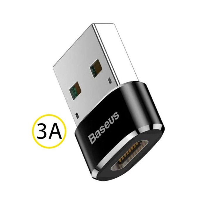 Adaptor Conversie Baseus USB-A la USB-C Negru