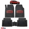 Renault Clio V Covorașe Auto TeamCar&reg; Tip Tăviță Compatibile (2019+) - Hatchback Red, Cauciuc, Oem