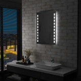 VidaXL Oglindă cu LED de perete de baie, 60 x 80 cm