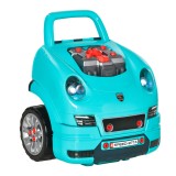HOMCOM Atelier Reparații Jucărie, Camion cu Motor și 61 Accesorii pentru Copii, cu Roți și M&acirc;ner, 40x39x47 cm, Albastru | Aosom Romania