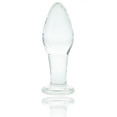 Dop Anal Glass Plug No. 1, Sticla Premium, Transparent, 10 cm, Guilty Toys, Sexxify