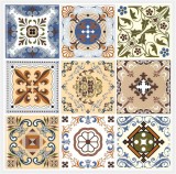 Tapet Morcart, 12 piese, vinil, multicolor, 30,5 x 30,5 cm