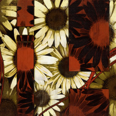 Tablou canvas Flori, vintage, abstract, arta20, 90 x 60 cm