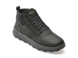 Ghete GEOX negre, U36FDB, din piele naturala