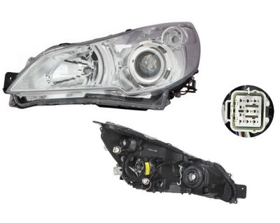 Far Subaru Outback (Br), 09.2009-05.2013; Legacy (Bm/Br), 04.2009-05.2013, fata, Stanga, xenon; D2S+HB3+W5W+WY21W; electric; fara unitate control; fa foto