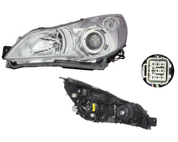 Far Subaru Outback (Br), 09.2009-05.2013; Legacy (Bm/Br), 04.2009-05.2013, fata, Stanga, xenon; D2S+HB3+W5W+WY21W; electric; fara unitate control; fa
