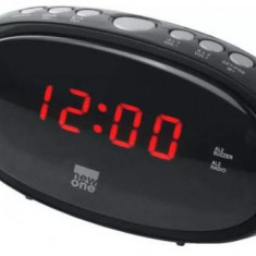 Radio cu ceas New One CR 100, Dual Alarm, FM (Negru)