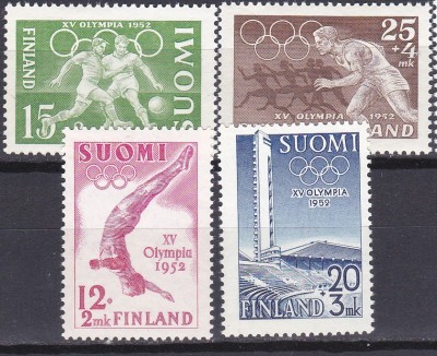 DB1 Finlanda 1952 Olimpiada Helsinki 4 v. MNH foto