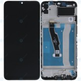 Huawei Y6p (MED-LX9 MED-LX49) Capacul frontal al modulului de afișare + LCD + digitizer negru la miezul nopții