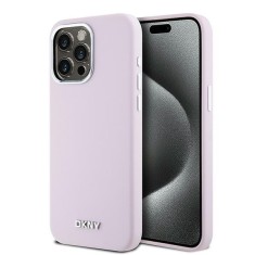 Husa iPhone 15 Pro Max DKNY Hardcase Liquid Silicone Small Metal Logo MagSafe, roz, DKHMP15XSMCHLP foto