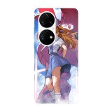 Husa compatibila cu Huawei Nova 8i model EVA Unit 02 Asuka Evangelion, Silicon, TPU, Viceversa, Transparent, Carcasa