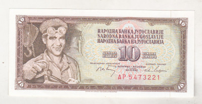 bnk bn Iugoslavia 10 dinari 1968 unc foto