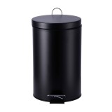 Cumpara ieftin Cos gunoi cu clapeta fier negru 25 x 39,5 cm, 12 L