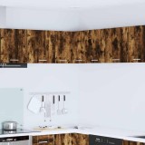 vidaXL Dulap suspendat Riga Stejar afumat și alb 57 x 57 x 40 cm 884190