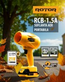 Cumpara ieftin SUPER Suflanta aer pe acumulator ROTOR RCB-1.5A 45m/s, 21V/1,3Ah