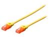 Patch Cord UTP Cat6 Galben 1m LSZH, Digitus