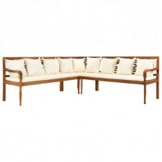Set canapea de gradina cu perne, 3 piese, lemn masiv de acacia foto