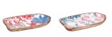 Cumpara ieftin Set 2 platouri servire lemn multicolor Iole 35 x 20 x 4 cm