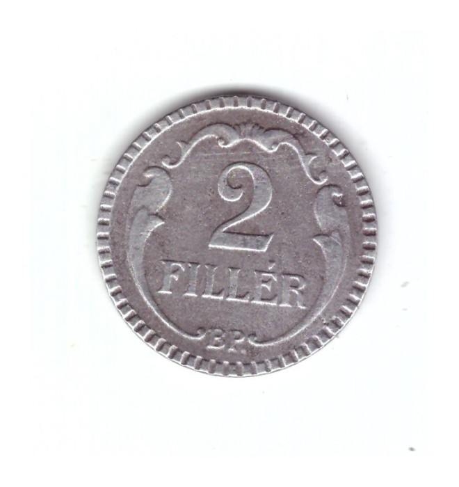 Moneda Ungaria 2 filler 1940, stare buna, curata