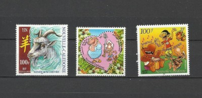 NOUA CALEDONIE 2003 LOT 3 SERII VALENTINE DAY ANUL CAPREI CRACIUN foto