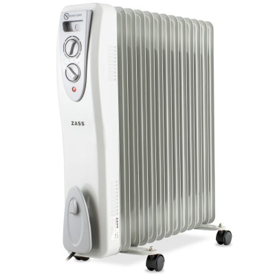 Calorifer cu ulei Zass, 3000 W, 13 elementi, 3 trepte, 62 x 14 x 65 cm, termostat reglabil, Alb/Gri foto