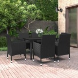 vidaXL Set mobilier de grădină cu perne, 7 piese, poliratan și sticlă 3099688