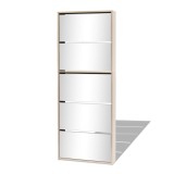 Cumpara ieftin Pantofar cu 5 niveluri si oglinda, stejar, 63 x 17 x 169,5 cm