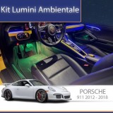 Lumini ambientale Porsche 911 2012-2018 set complet control telefon sau sistem original CarStore Technology