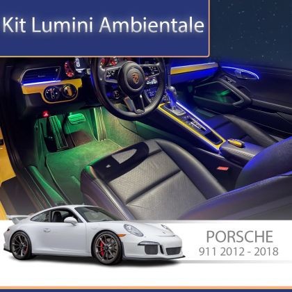 Lumini ambientale Porsche 911 2012-2018 set complet control telefon sau sistem original CarStore Technology