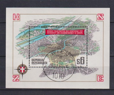 AUSTRIA 1986 MI. BL.8 STAMPILAT foto