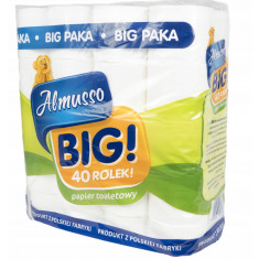 H&acirc;rtie igienică Almusso BIG 40 role pachet mare