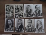 FOTOGRAFI VECHI CU ACTORI SOVIETICI, MAGHIARI- CARTI POSTALE VECHI CU ACTORI SOVIETICI - LOT 92 BUCATI