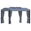 Gossi pavilion cu perdele, antracit, 3 x 4 m, otel