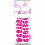 Stickere nail art - roz cu imprimeu floral, INGINAILS