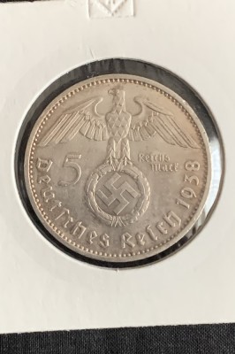 Moneda 5 reichsmark 1938 E argint foto