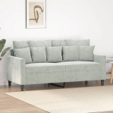 VidaXL Canapea cu 2 locuri, gri deschis, 140 cm, catifea 359303