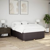 VidaXL Cadru de pat fără saltea, maro &icirc;nchis, 140x200 cm, textil